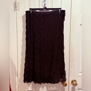 Elegant Black Textured Women's Skirt